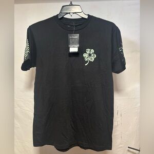 NWT Grunt Style US 1776 GS Black Graphic T-Shirt Mens Med Shamrock Skull